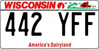 WI license plate 442YFF