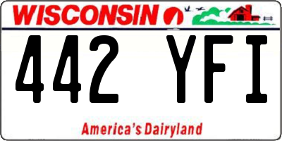 WI license plate 442YFI
