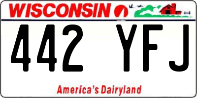 WI license plate 442YFJ