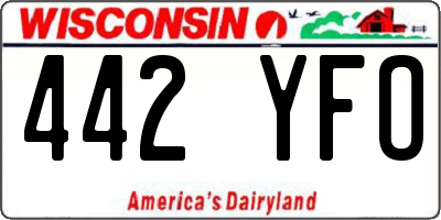 WI license plate 442YFO