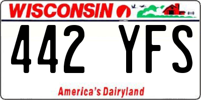 WI license plate 442YFS