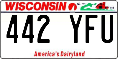 WI license plate 442YFU
