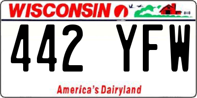 WI license plate 442YFW