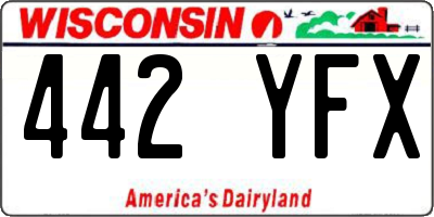 WI license plate 442YFX