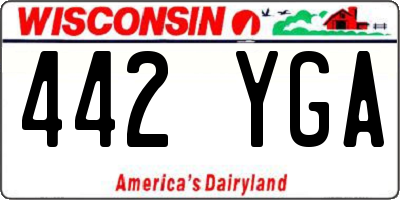 WI license plate 442YGA
