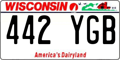WI license plate 442YGB