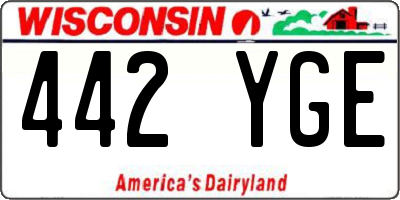 WI license plate 442YGE