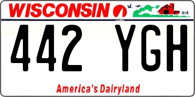 WI license plate 442YGH