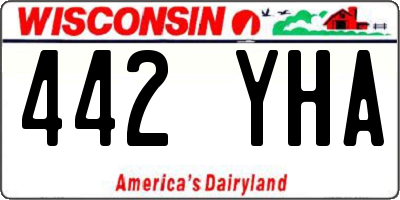 WI license plate 442YHA