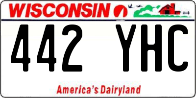 WI license plate 442YHC