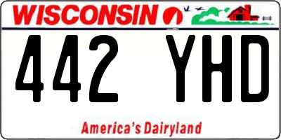 WI license plate 442YHD