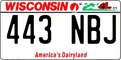 WI license plate 443NBJ