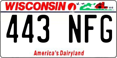 WI license plate 443NFG