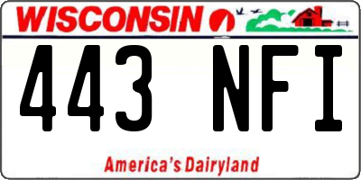 WI license plate 443NFI