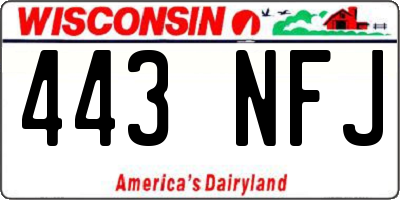 WI license plate 443NFJ