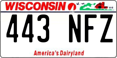 WI license plate 443NFZ