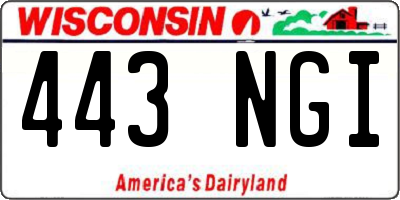 WI license plate 443NGI