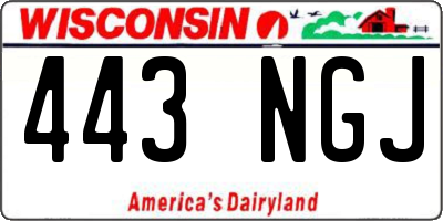 WI license plate 443NGJ