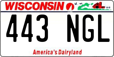 WI license plate 443NGL