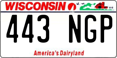WI license plate 443NGP