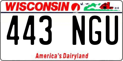 WI license plate 443NGU