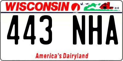 WI license plate 443NHA