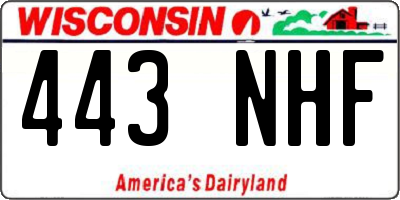 WI license plate 443NHF