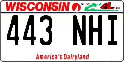 WI license plate 443NHI