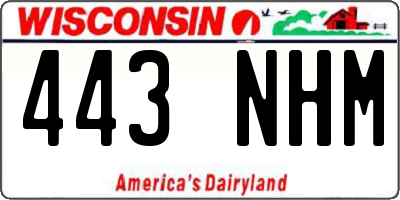 WI license plate 443NHM