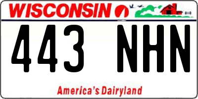 WI license plate 443NHN