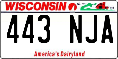WI license plate 443NJA