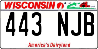 WI license plate 443NJB