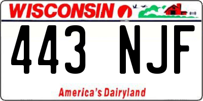 WI license plate 443NJF