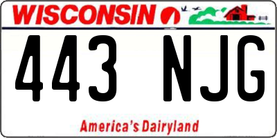 WI license plate 443NJG