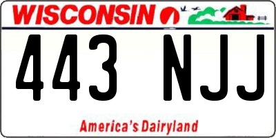 WI license plate 443NJJ
