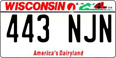 WI license plate 443NJN