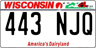 WI license plate 443NJQ