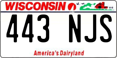WI license plate 443NJS