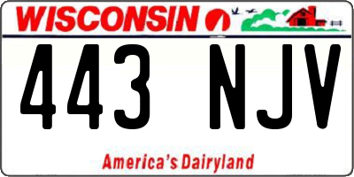 WI license plate 443NJV