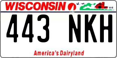 WI license plate 443NKH