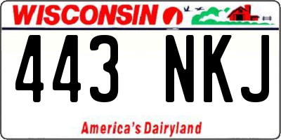 WI license plate 443NKJ
