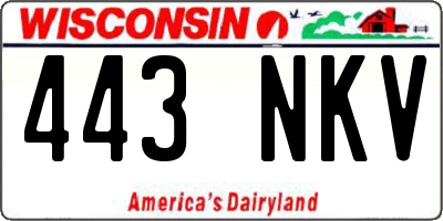 WI license plate 443NKV