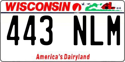 WI license plate 443NLM