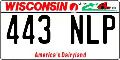 WI license plate 443NLP