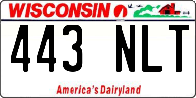 WI license plate 443NLT
