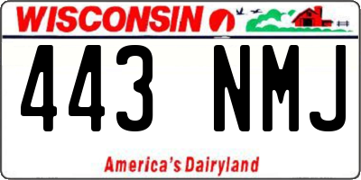 WI license plate 443NMJ