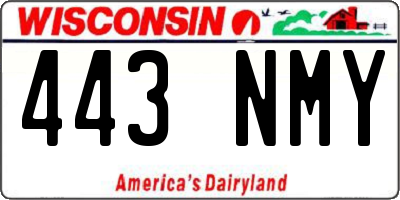 WI license plate 443NMY