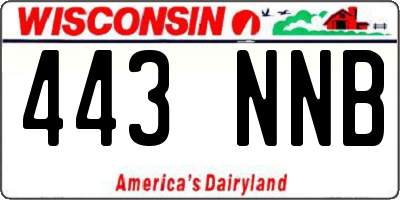 WI license plate 443NNB