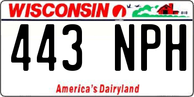 WI license plate 443NPH