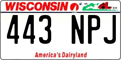 WI license plate 443NPJ